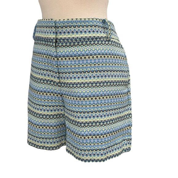 Ann Taylor Loft Woven Patterned Shorts 10 Cotton Blend, Summer Casual Boho Chic - Picture 8 of 11